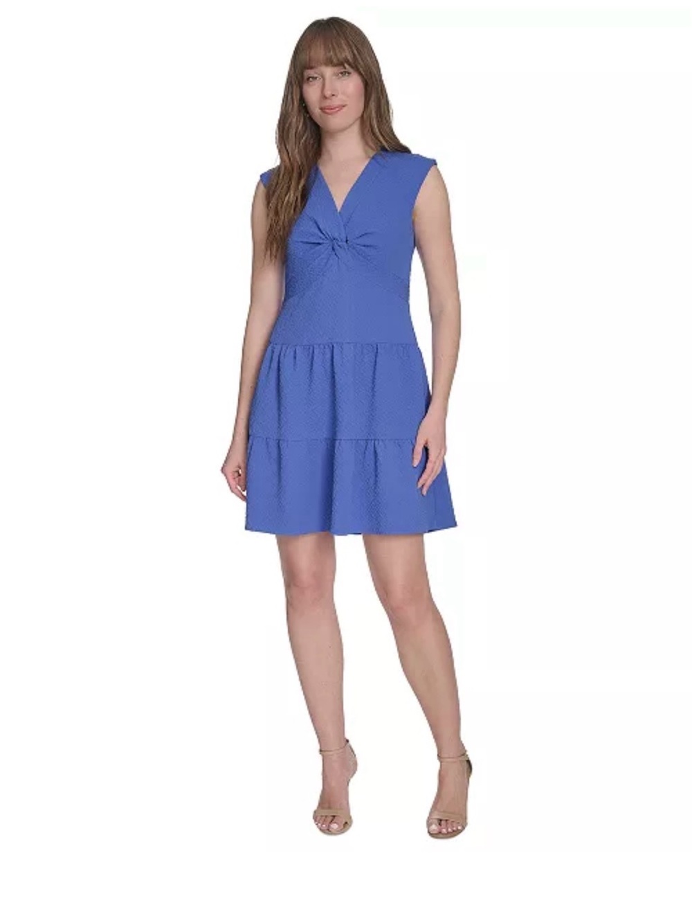 Tommy Hilfiger jacquard Sleeveless Twist-Front A-Line Dress sz 2P nwt